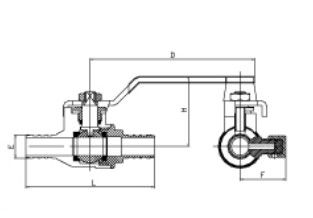 Pex X Pex Ball Valve With Drain Plain Or Bronze Coating WOG For Pipe Connection Port1/2”-1”(600WOG,150WSP)