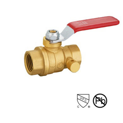 Chrome Plating Or Zinc Alloy Threaded 600 Wog Valve With Drain Handle Steel 1/2" 3/4" 1”