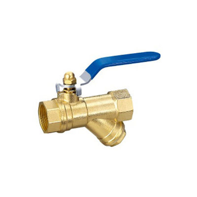 1/2 Inch Brass 600 Wog Ball Valve With Strainer Female And Male Threaded  With Drain 1/2”-1"(600WOG, 150WSP)