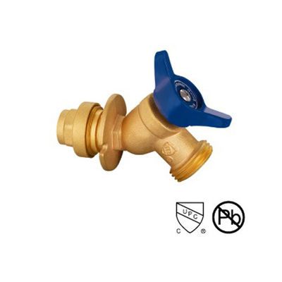 SS Quick Connected Brass Stop Valve / Hose Bibb Valve Drain With Aluminum Handle 1/2"