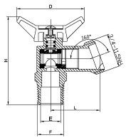 Heavy Duty Hose Bibb Valves Male Threaded Brass Ball Valve With Aluminum Alloy Handle