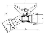 Manual Brass Hose Bibb Brass Gas Cock Male And Female Threaded With Brass Lock Nut
