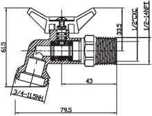 Brass Hose Bibb Cock Ball Valve Male And Female Thread Ball Valve With Lock Nut