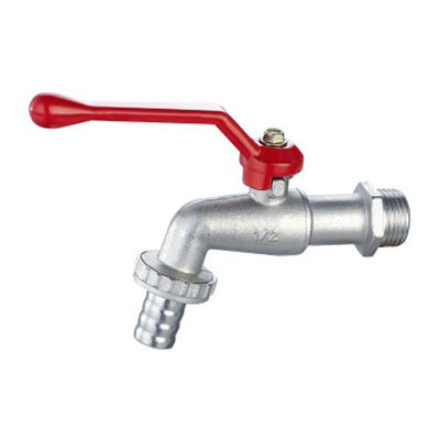 Brass Body And PVC Filter Rubber Gasket Brass Ball Bibcock Two Piece Body For Water