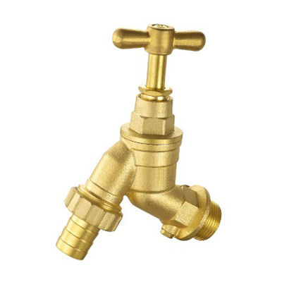 Hexagonal Cap Water Media Brass Ball Bibcock PN16 ANSI Standard