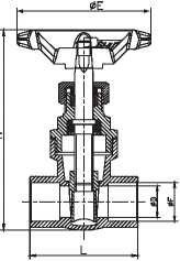 Casting Body Brass Solder 2 Inch Brass Gate Valve / Water Gate Valve