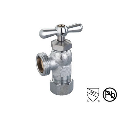 Chrome Plating Threaded Retaining Ring Brass Boiler Drain Valve For Machine Garden