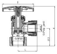 1/2 Inch NPT Copper Angle Valve Threaded Faucet Angle Valve Bathroom