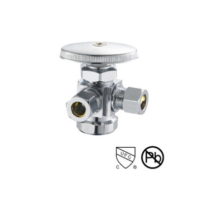Brass Copper Half Inch Angle Valve Threaded Chrome Plating  Faucet Angle Stop Valve