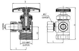Brass Copper Half Inch Angle Valve Threaded Chrome Plating  Faucet Angle Stop Valve
