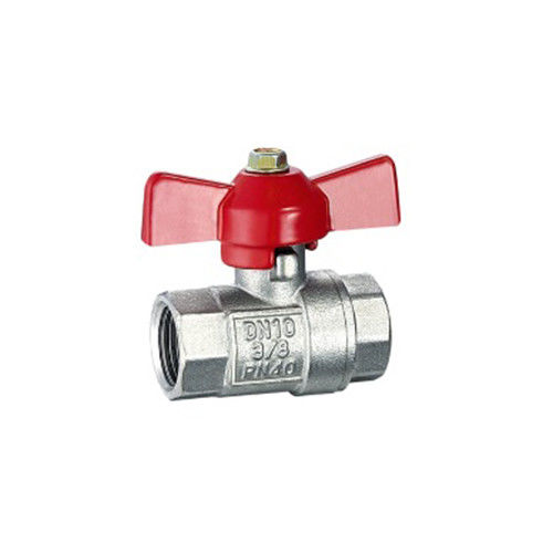 HPb59-1 Mini Valve Ball Valve Virgin Ptfe Seat Brass Ball Valve With -20C-180C Working Temperature