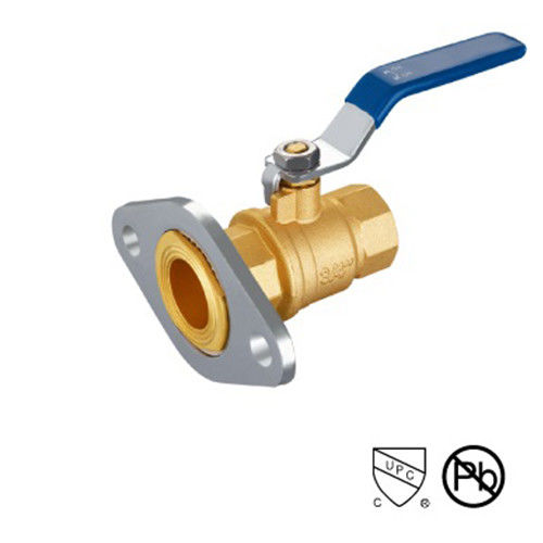 STD Port Flange Brass 1/ 2 Inch Solder Ball Valve Flange End Steel Chrome Plating 3/4″