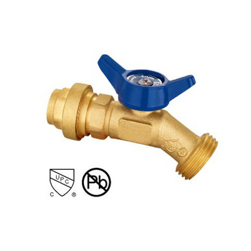 Quick Connected Stop Brass Shut Off Valve SS Hose Bibb Valve Brass Drain Valve 1/2" 3/4“