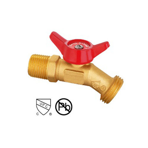 Male And Female Threaded Brass Ball Cock Valve With Brass Lock Nut ANSI Standard