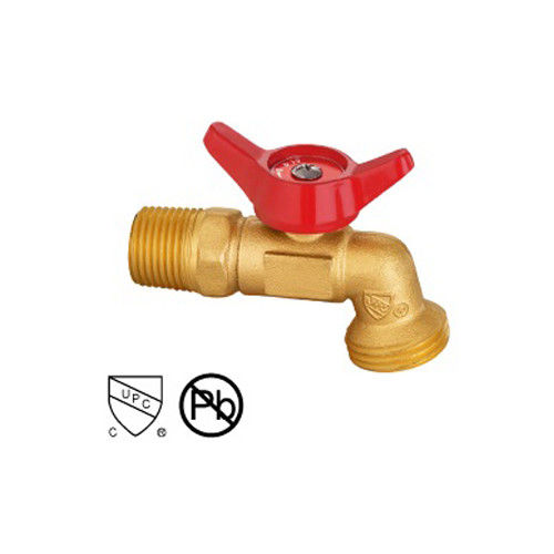 Brass Hose Bibb Cock Ball Valve Male And Female Thread Ball Valve With Lock Nut